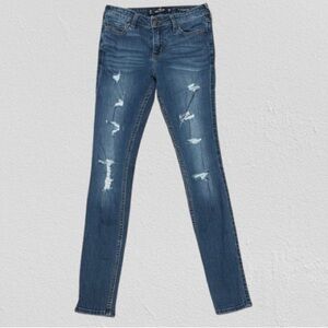 Hollister mid rise super skinny Distressed Jeans size 25